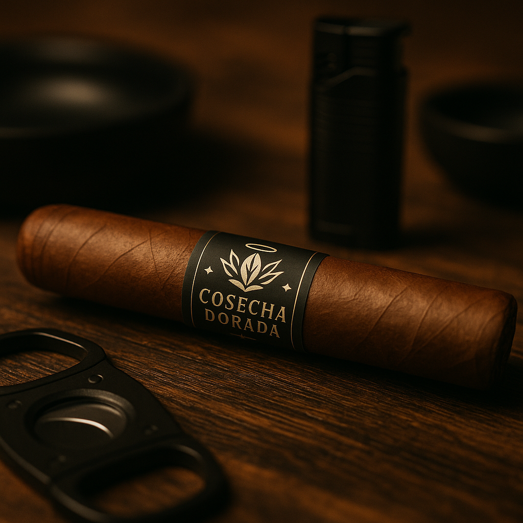Premium Cosecha Dorada cigar showcasing Heaven's Leaf craftsmanship and Cuban-seed tobacco quality
